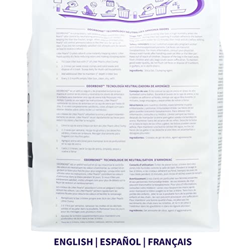 Litter Pearls Ultra Clump Unscented Crystal Clumping Cat Litter 8lb,White and Clear Crystals