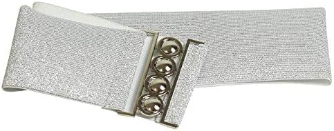 Wiwsi Women Lady Fashion Elastic Belt Metal Buckle Wide Waist Cummerbund Strap