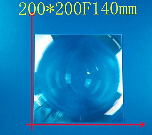 2-Pack Fresnel Lens 200*200MM Focal Length 140MM Acrylic solar magnifying lenses, solar concentrator for Fire Starter/Solar project/Scientific Research&Education/DIY solar heating By Six Seasons