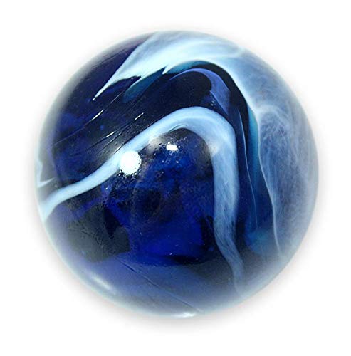 OnlineScienceMall Massive 1-5/8 Inch Glass Mega Marble (42mm Mammoth) with Stand (Blue Jay)