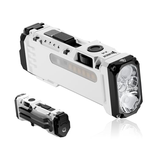 WUBEN X4 EDC Rechargeable Flashlight with RGB Light, 1500 Lumens Mini Flashlight with Tactical Switch and Magnetic, IP68 Portable Pocket Clip USB C Flash Light for Camping, Checking, Emergencies