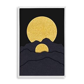 Framed Home Artwork Natural Landscape Golden Mo for...