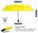 EEZ-Y Travel Umbrellas for Rain - Wind Resistant w/Open Close Button - Yellow