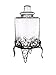 Home Essentials & Beyond 1868 Del Sol Hammered 2.25 gallon Beverage Dispenser with Rack, Clear