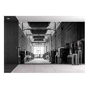 Dark Industrial Interior - Removable Wall Mural | Self-Adhesive Large Wallpaper - 66x96 inches