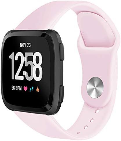 ToLuLu For Fitbit Versa/Blaze Smart Watch!Candy Color Large/Small Soft TPU Wristband Bracelet For Fitbit Versa/Blaze Smart Soft Silicone Wrist Band Strap Bracelet -Pink -Large