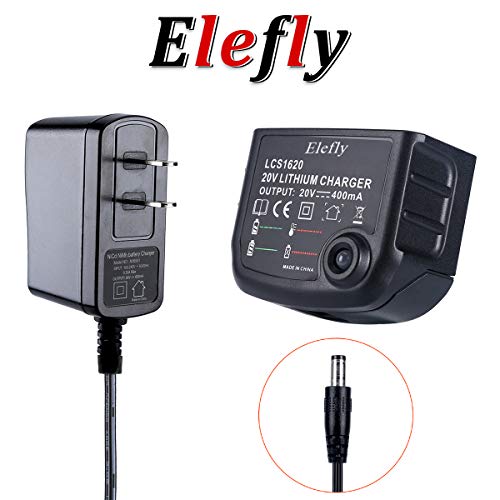 Elefly LCS1620 20V Li-ion Replacement Battery Charger for Black & Decker 16V 20V Lithium Battery LBX - //coolthings.us