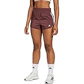 adidas Womens Pacer Training 3-Stripes Woven High-Rise Shorts