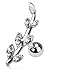 Pierced Owl 16GA Stainless Steel CZ Crystal Flower Vine Leaves Cartilage Barbell (Clear)