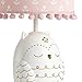 Happi by Dena Woodland Couture Owl Lamp with Shade & Bulb, Pink/White