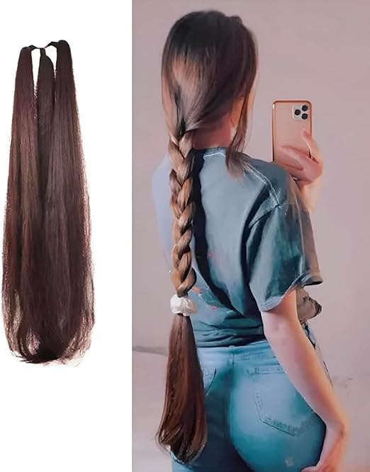 Photo 1 of AASA Synthetic Hair Extensions Parandi Choti Hair For Women Artificial Choti For Women Parandi Natural Black Brown Pack Of 1 (M-13)