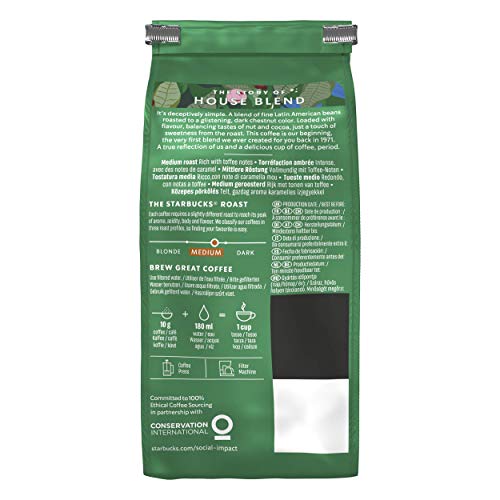 STARBUCKS House Blend Filterkaffee, Röstkaffee gemahlen, Mittlere Röstung (6 x 200g) – Bild 4
