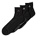 adidas mens Climacool Superlite Quarter Sock (3-Pair), Black/Graphite/Medium Lead, One Size