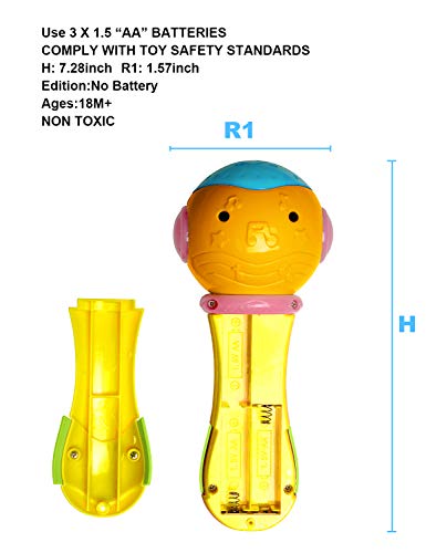 6 Month Baby Toys,Refasy Children Rattles Babies Musical LED Light Sounds Early Educational Development Best Gift Birth-24 Months Fun Playing Game Toys for Baby Infants Toddlers Boys Girls Kids Orange