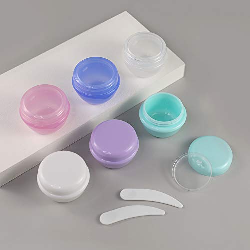 LONGWAY Mini Beauty Clear Plastic Travel Lotion Scrub Container Jars