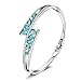 Menton Ezil Love Encounter Sapphire Blue Bangle Bracelets Women 7