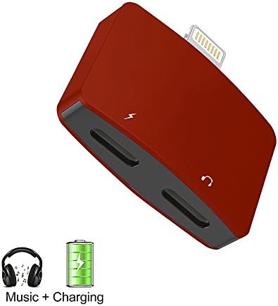 DDtou 2 in 1 iPhone 7 Adapter,iPhone 8 audio and charger headphone【Support iOS 11 or above】Music &amp;Call &amp;Charge Adapter, Dual Lightning+3.5 mm Jack Earphone Splitter for iphone X/8/8 plus/7/7plus/6