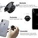 Liv2Fun Phone Ring Holder, Detachable Collapsible Phone Grip, Removable Suction Cup Ring Stand Compatible with Magnetic Car Mount, Black (1 Pack)