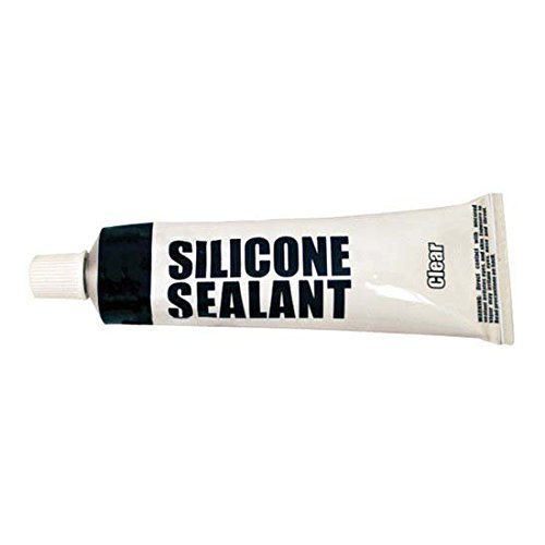 Silicone Sealant 3 oz Tube Clear RTV Rubber Cures to Rubbery Solid Waterproof Tube Clear Adhesive Outdoor Off-Air Audio Video TV Antenna Satellite Dish Coax Cable F Connector Weatherproof Fitting Bonding Flexible Filler