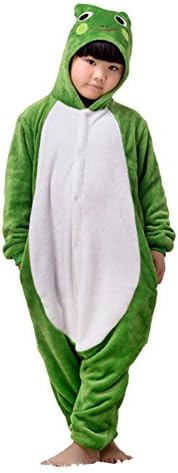 FashionFits Kid's Unisex Cosplay Frog Flannel Romper Costume Anime Pokemon Pyjama 125