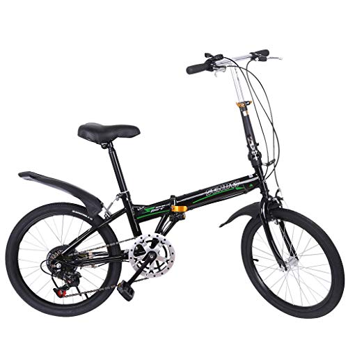 Micozy 20in Folding Bike, 7 Speed   City Leisure Mini Compact Bike Great for Urban Riding and Commuting, Featuring Low Step-Through Steel Frame