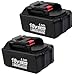 18V 6.0Ah BL1860 Lithium-Ion Replacement for Makita 18-Volts Battery BL1815 BL1830 BL1820 BL1850 BL1840 BL1850B-2 LXT-400 BL1845 194205-3 BL1860 194204-5 Cordless Power Tools Batteries (2 Pack)