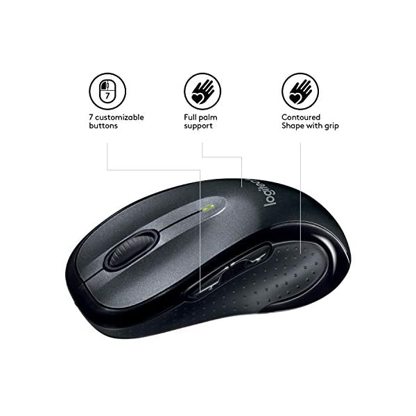 Logitech-M510-Wireless-Mouse-24-GHz-with-USB-Unifying-Receiver-1000-DPI-Laser-Grade-Tracking-7-Buttons-24-Months-Battery-Life-PC-Mac-Laptop-Black Logitech M510 Wireless Mouse, 2.4 GHz with USB Unifying Receiver, 1000 DPI Laser-Grade Tracking, 7-Buttons, 24-Months…