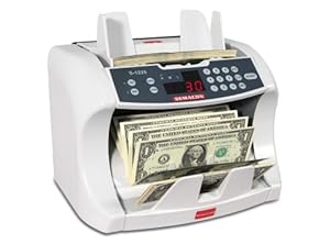 Bank Grade Currency Counter Semacon S-1225 High-Speed Bank Grade Currency Counter wirh Ultraviolet and Magnetic Counterfeit Detection, 800/1200/1600 Notes per Minute Counting Speed, ...