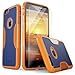 iPhone 6 Case, iPhone 6s Case Orange Blue SaharaCase [Bonus Tempered Glass Screen Protector] Shock-Absorption TPU Rubber Bumper Reinforced Hard Plastic Frame for Apple 6/6s 4.7