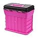Juvale Pink Tackle Box for Women, 4 Drawer, 13 Compartment Tool Storage Organizer for Crafts, Dolls, Nail Kits, Sewing (10 x 10 Inches)
