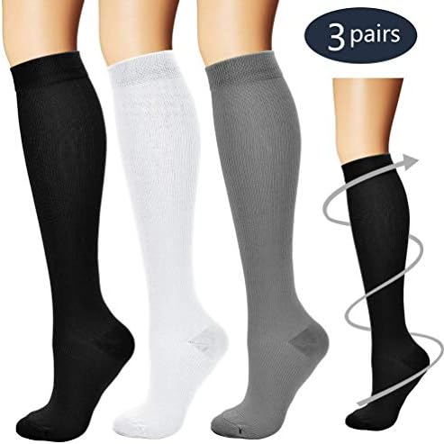 Graduated Compression Socks for Men & Women,Compression Socks 20-30 mmHg for Crossfit,Maternity, Athletics, Travel, Nurses -Boost Stamina, Circulation & Recovery (S/M)