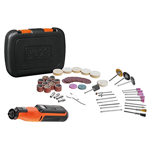 Multi-Herramienta Rotativa 7,2V, Control de Velocidad Variable, Batería Integrada de 1.5Ah, Incluye 53 Accesorios y Estuche de Transporte, BCRT8IK