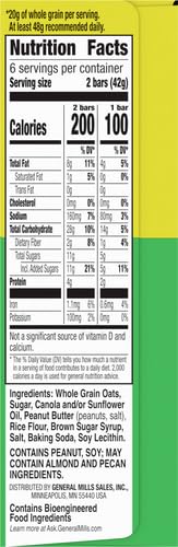NATURE VALLEY CRUNCHY GRANOLA BARS, PEANUT BUTTER, 12 CT, 8.94 OZ (6 POUCHES)
