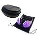Kasstino Beautiful and Lovely Bling Style Crystal Handmade Diamante Retro Ear-Cup Headphones Headsets for Girls Women (Purple)