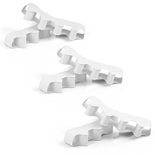 Toe Separators - Toe Straightener - Toe Spacers - Gel Toe Separator - Toe Separators for Bunions - Hammer Toe Straightener - Toe Seperators - 3 Pairs - Ballotte