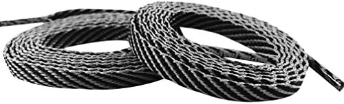 Team Color Laces (137cm/54in Men, Gray w/ Black Stripe)