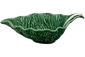 Bordallo Pinheiro Green Cabbage Sauceboat, Set of 2