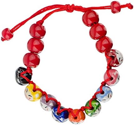 Little Girl Red Colorful Lucky Cat Adjustable Charm Bracelet