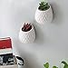 MyGift Set of 2 Golf Ball Inspired White Small Freestanding/Wall Mounted Ceramic Decor Plant Display Vase Pots