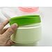 1 Pcs Portable Plastic Baby Skin Care Baby Powder Puff Box Holder Container Talcum Powder Case Jar Pot with Powder Puff and Sieve Tray(Green)