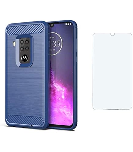 SCL Hülle Für Motorola One Zoom – Carbon Design, Stoßfest, TPU, Schwarz
