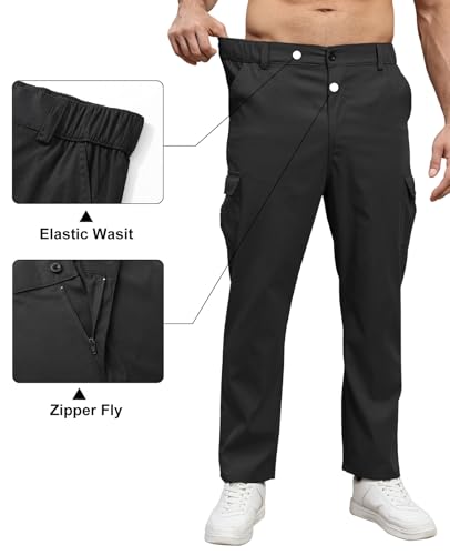 Suwangi Men's Cargo Pants Work Pants Chino Casual Cargo Trousers with Pockets