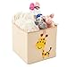EZOWare Set of 3 Foldable Fabric Basket Bin, Collapsible Storage Cube for Nursery Home, Kids and Toddlers (10.5 x 10.5 x 11 inch, Assorted)