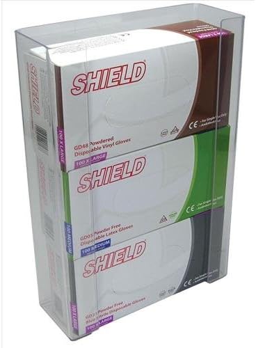 Plastic Wall Mountable Triple Glove Box Dispenser Unit/Holder