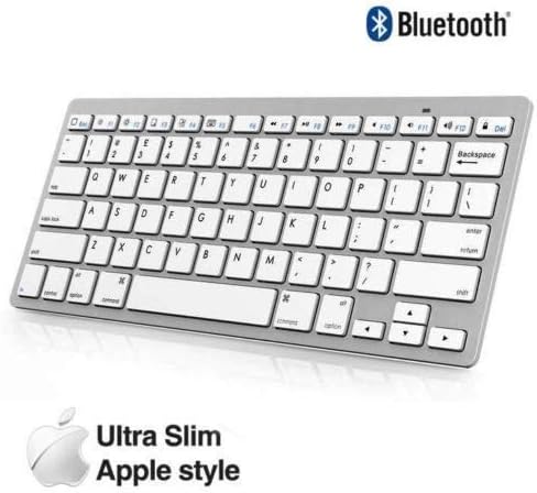 Bluetooth Wireless Slim Keyboard For Apple iMac iPad Android Phone PC Tablet (White)