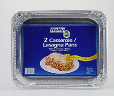 91894 Hefty EZ Foil Casserole Pan 11.75"x9.25"x1.5" 12-2PKS/CS 1 91894 Hefty EZ Foil Casserole Pan 11.75"x9.25"x1.5" 12-2PKS/CS