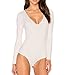 Cheapcotton Women's Cut-Out Detail On Back Bodysuit (M, Beige)