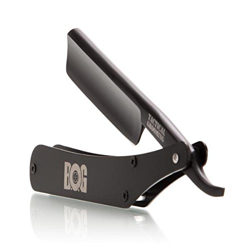 BlackAF Shave Ready Straight Razor in Stainless Steel Scales - By BOG (Black Ops Grooming) - Owned And Operated By Veterans