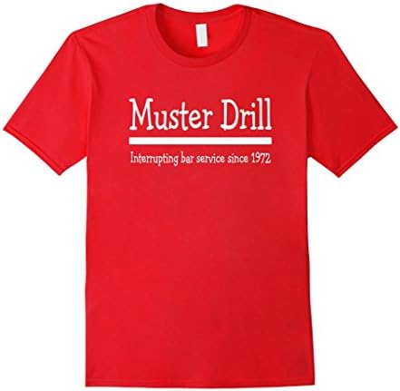 Men's Cruise Ship Muster Drill Funny Shirt 2XL Red