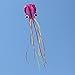 Hengda Kite Software Octopus Flyer Kite with Long Colorful Tail for Kids, 31-Inch Wide x 157-Inch Long, Large, Purple